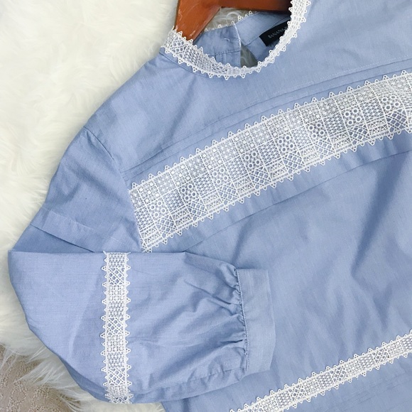 🍋Sale! 2for20🍋Banana Republic Blue Blouse-S - Picture 1 of 5